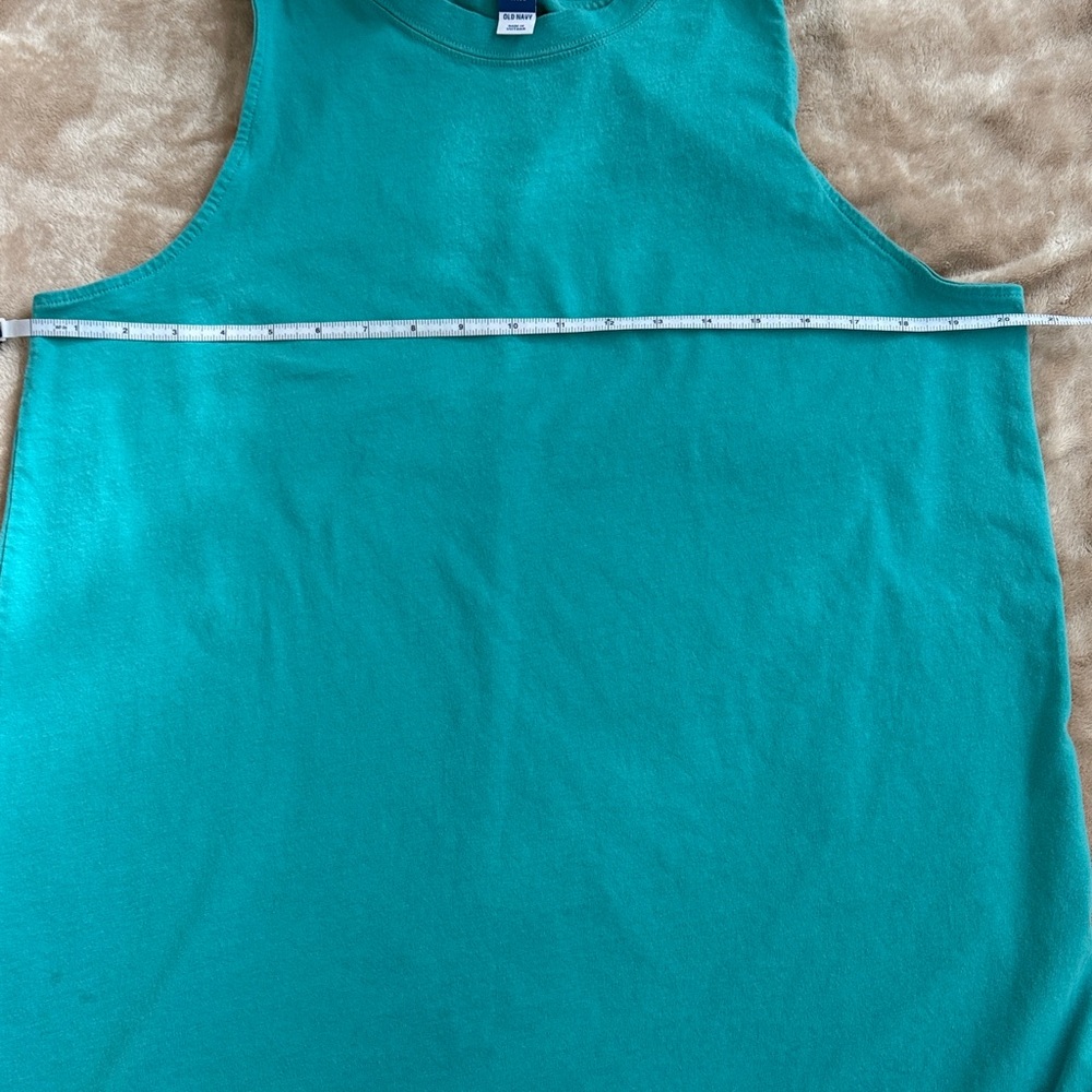 Old Navy Sleeveless Tank Dress in Teal and Coral - Picture 3 of 9